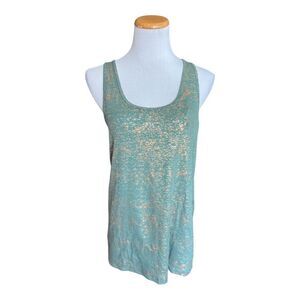 NWT Womens BCG Horizon Metallic Heathered Novelty Tank in Dark Forest - Sz 2X